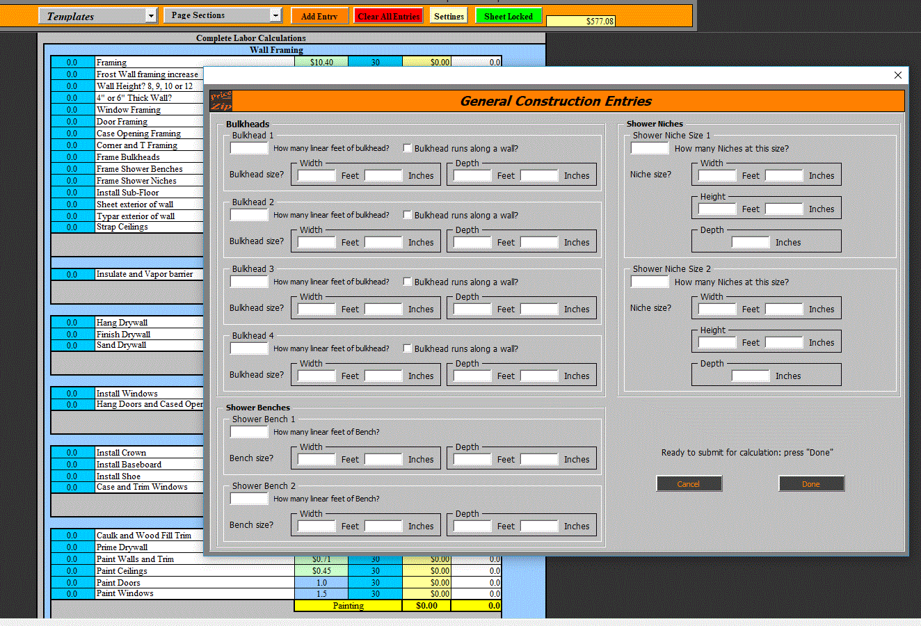 construction free estimating software